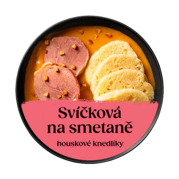 Cibule Bistro Svíčková na smetaně s houskovými knedlíky
