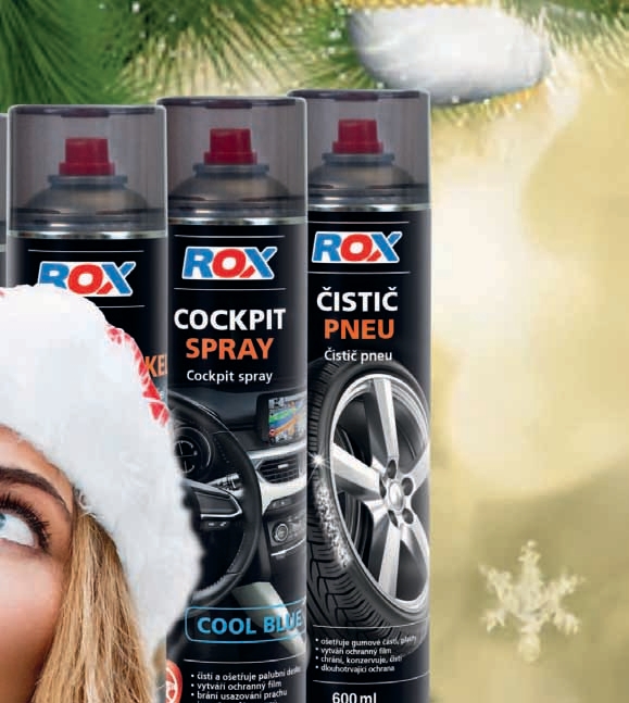 Sada autokosmetiky Rox box pro údržbu auta - 10ks sprejů 600ml