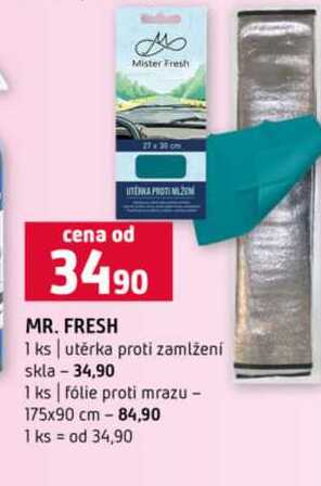 MR. FRESH 1 ks utěrka proti zamlžení skla 