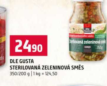 DLE GUSTA STERILOVANÁ ZELENINOVÁ SMĚS 350/200 g