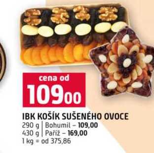 IBK KOŠÍK SUŠENÉHO OVOCE 290 g Bohumil 430 g Paříž