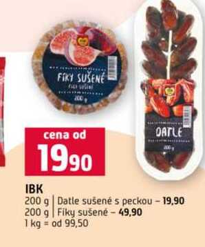 IBK 200 g Datle sušené s pecko 200 g Fiky sušené 