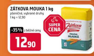 ZÁTKOVA MOUKA 1 kg pšeničná, vybrané druhy 