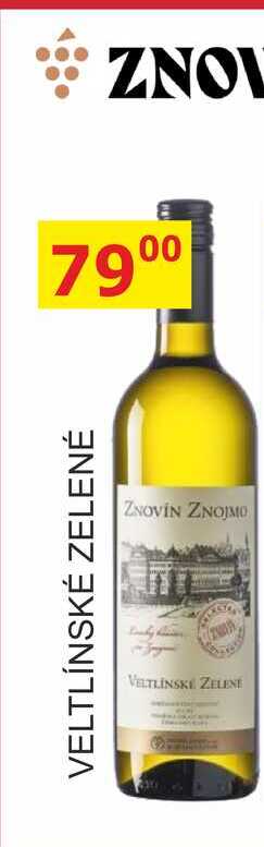 ZNOVÍN ZNOJMO VELTLÍNSKÉ ZELENÉ 0,75L