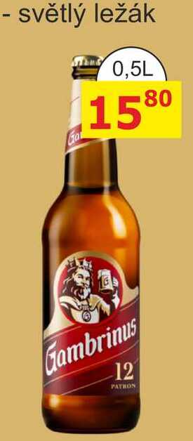 Gambrinus 12° Patron 0,5l sklo