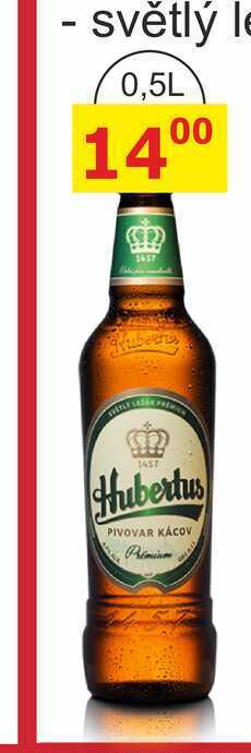 Pivovar Kácov Hubertus Pivo světlý ležák 0,5l