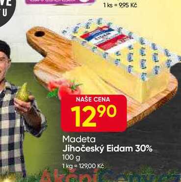 Madeta Jihočeský Eidam 30% 100 g