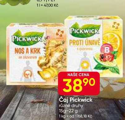 Čaj Pickwick různé druhy 15g-22 g