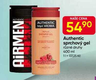 Authentic sprchový gel různé druhy 400 ml