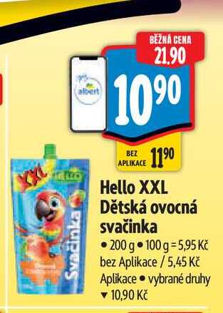 Hello XXL Dětská ovocná svačinka 200 g