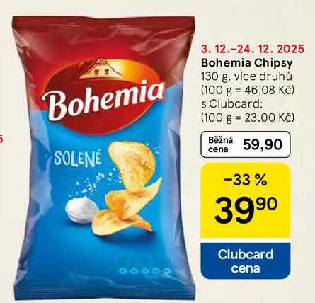 Bohemia Chipsy, 130 g, více druhů  