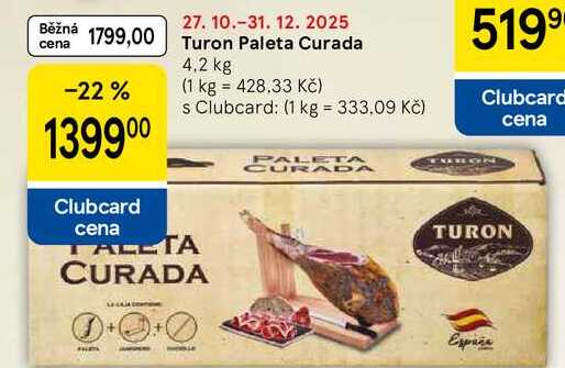 Turon Paleta Curada, 4.2 kg