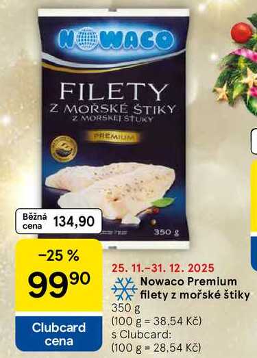 Nowaco Premium filety z mořské štiky, 350 g