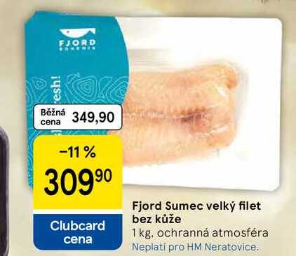 Fjord Sumec velký filet bez kůže, 1 kg 