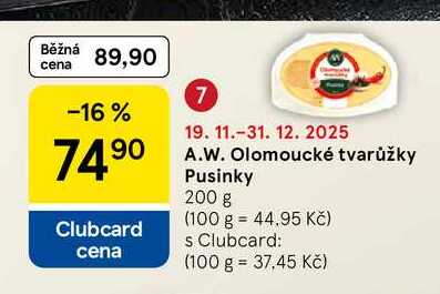 A.W. Olomoucké tvarůžky Pusinky, 200 g  