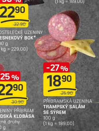 TRAMPSKÝ SALÁM SE SÝREM 100 g 