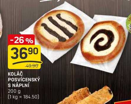 KOLÁČ POSVÍCENSKÝ S NÁPLNÍ 200 g 