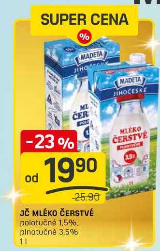 JČ MLÉKO ČERSTVÉ 1l