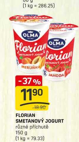 FLORIAN SMETANOVÝ JOGURT různé příchutě 150 g