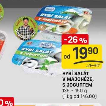 RYBÍ SALÁT V MAJONÉZE, S JOGURTEM 135-150 g 