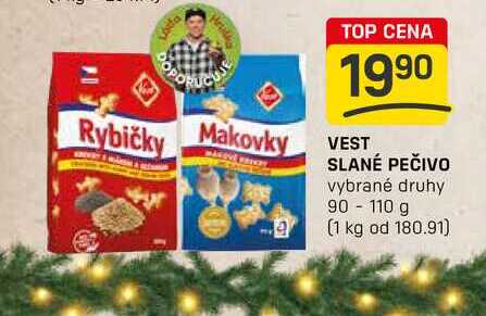 VEST SLANÉ PEČIVO vybrané druhy 90 - 110 g
