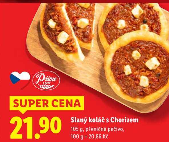 Slaný koláč s Chorizem, 105 g