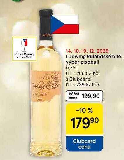 Ludwing Rulandské bílé, výběr z bobulí, 0.75 l