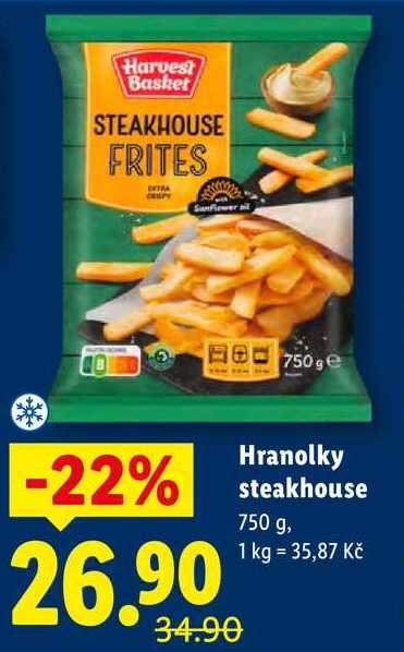 Hranolky steakhouse, 750 g
