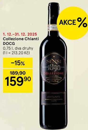 Collezione Chianti DOCG, 0,75 l, dva druhy 