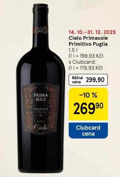 Cielo Primasole Primitivo Puglia, 1,5 l