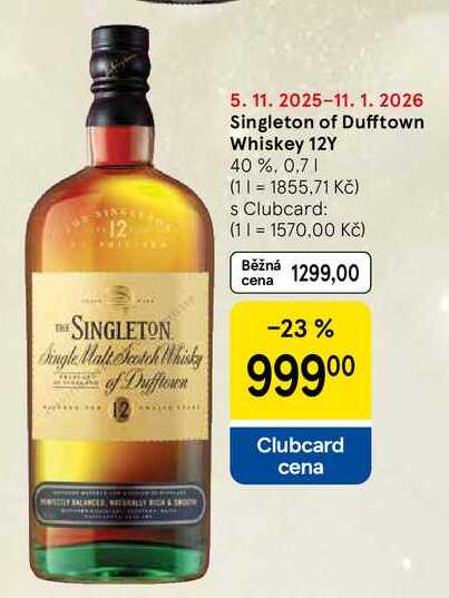 Singleton of Dufftown Whiskey 12Y 40 %, 0,7 l
