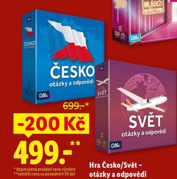 Hra Česko/Svět - otázky a odpovědi 