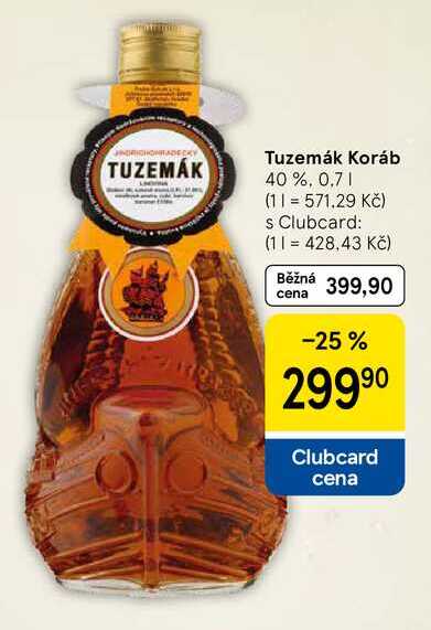 Tuzemák Koráb 40%, 0.7 l