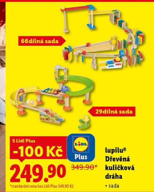 lupilu Dřevěná kuličková dráha 