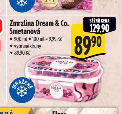 Zmrzlina Dream & Co. Smetanová 900 ml