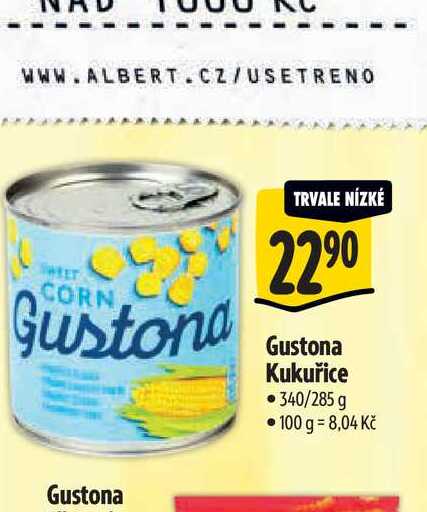  Gustona Kukuřice 340/285 g 