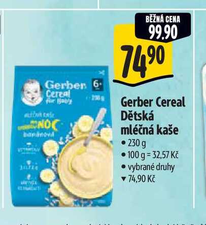  Gerber Cereal Dětská mléčná kaše 230 g  