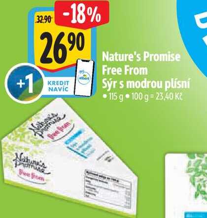   Nature's Promise Free From Sýr s modrou plísní 115 g 