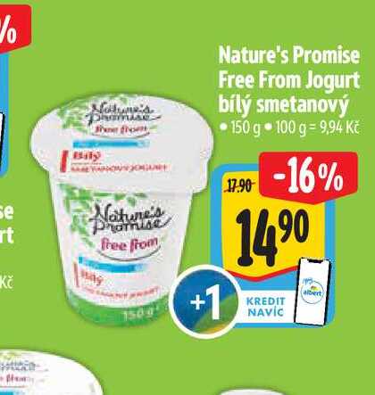  Nature's Promise Free From Jogurt bílý smetanový 150 g  