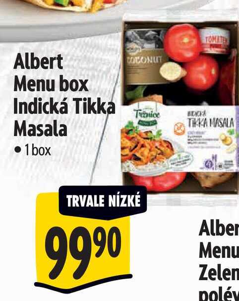 Albert Menu box Indická Tikka Masala • 1 box 