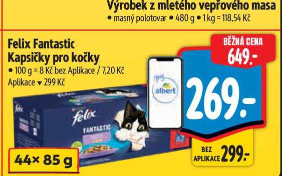 Felix Fantastic Kapsičky pro kočky  44x85g