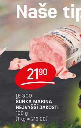 ŠUNKA MARINA NEJVYŠŠÍ JAKOSTI 100 g