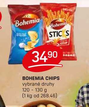 BOHEMIA CHIPS vybrané druhy 120-130 g 