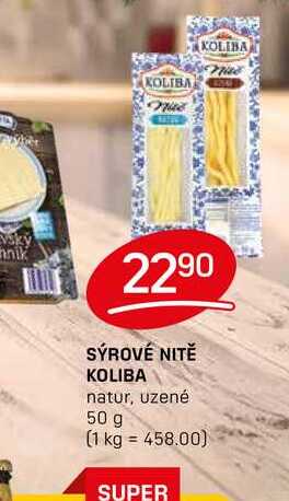 SÝROVÉ NITĚ KOLIBA natur, uzené 50 g