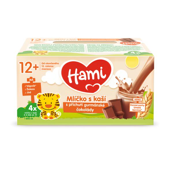 Hami Mlíčko s kaší gurmánská čokoláda 4x250ml
