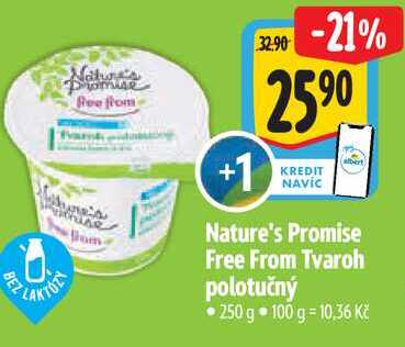 Nature's Promise Free From Tvaroh polotučný, 250 g