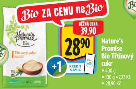 Nature's Promise Bio Třtinový cukr, 400 g 