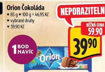 Orion Čokoláda, 85 g 