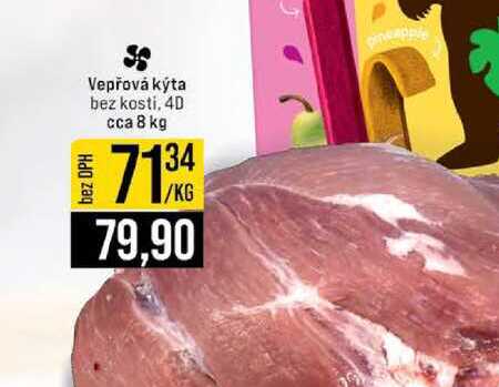 Vepřová kýta bez kosti, 4D cca 8 kg 1kg