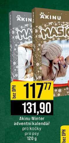 Akinu Winter adventní kalendář pro kočky pro psy 120 g